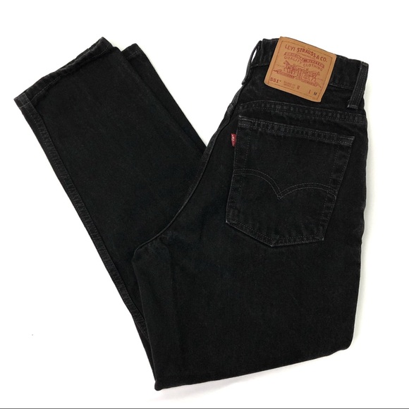 Levi's Denim - VTG 551 Levi’s High Waist Mom Jeans Black Wash GUC
